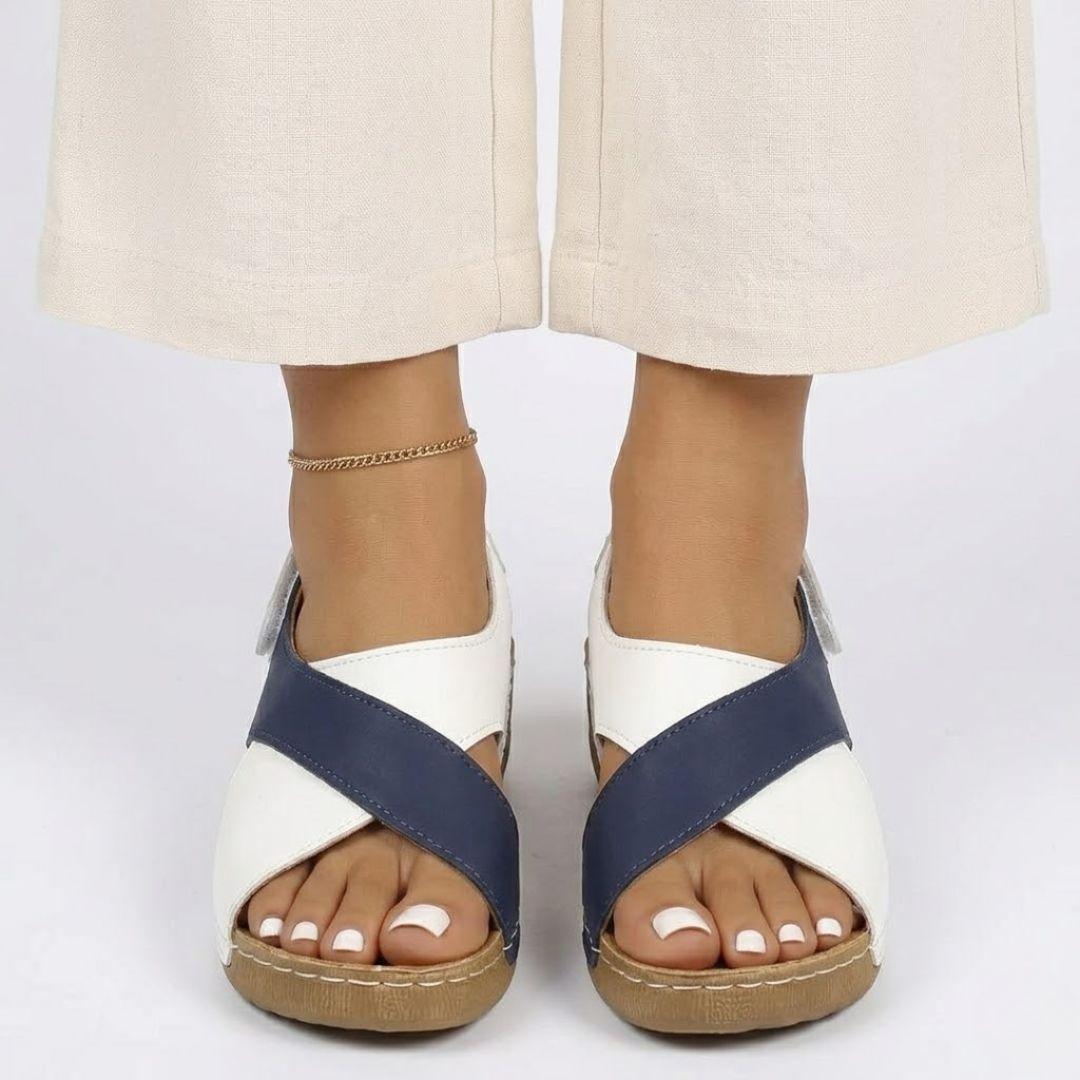 Côte Bleu | Two-Tone Wedge Sandal