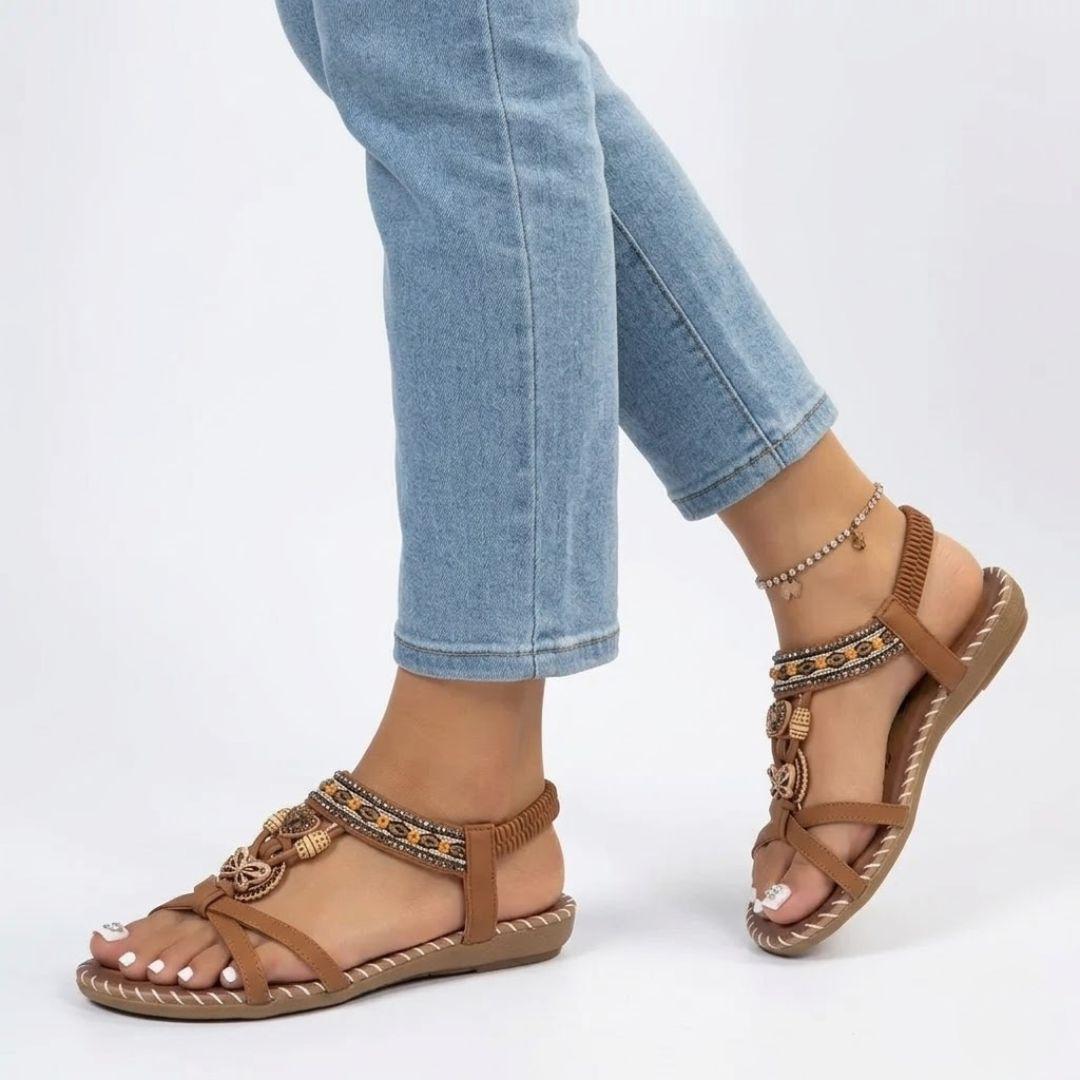 Teal Spirit | Charm Strappy Flat Sandal