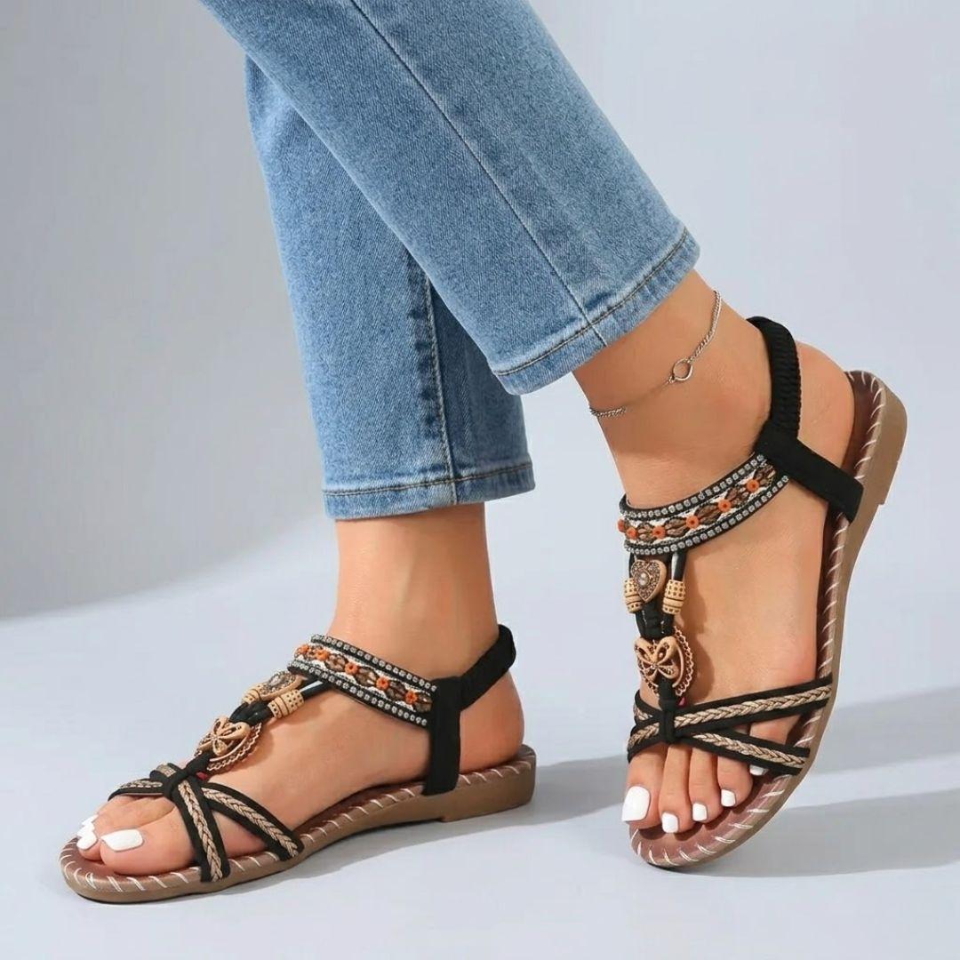 Teal Spirit | Charm Strappy Flat Sandal