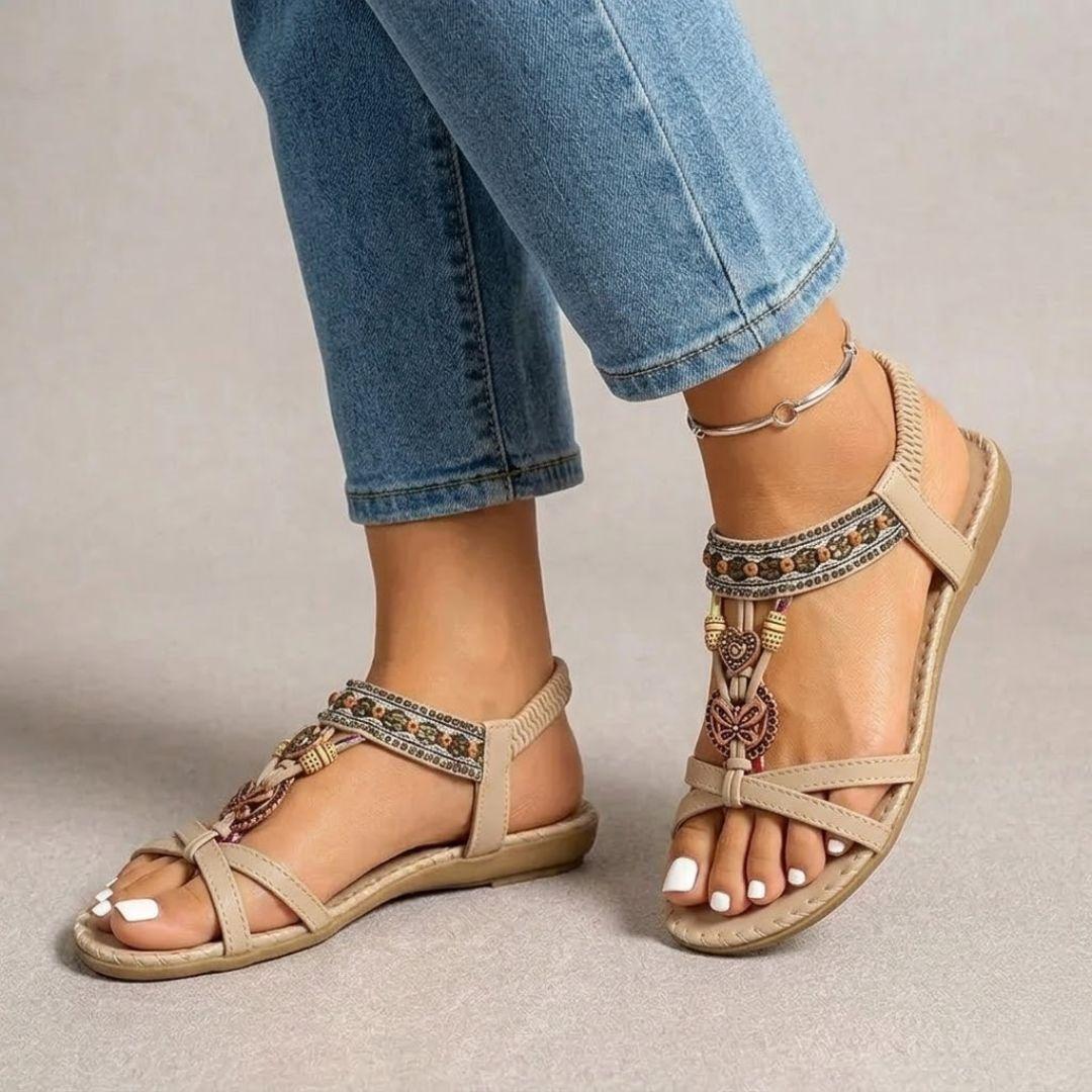 Teal Spirit | Charm Strappy Flat Sandal