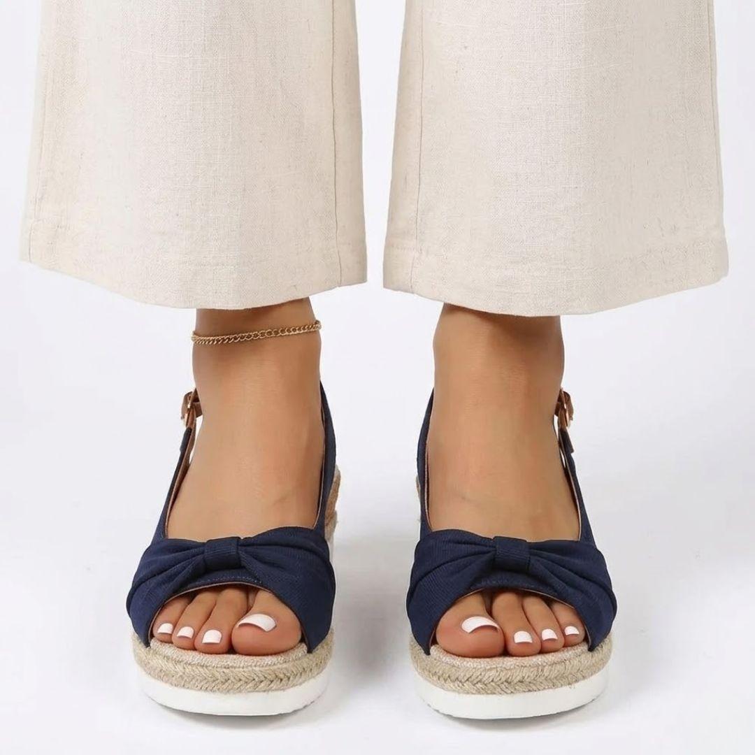 StepLux | Knotted Espadrille Comfort Wedge