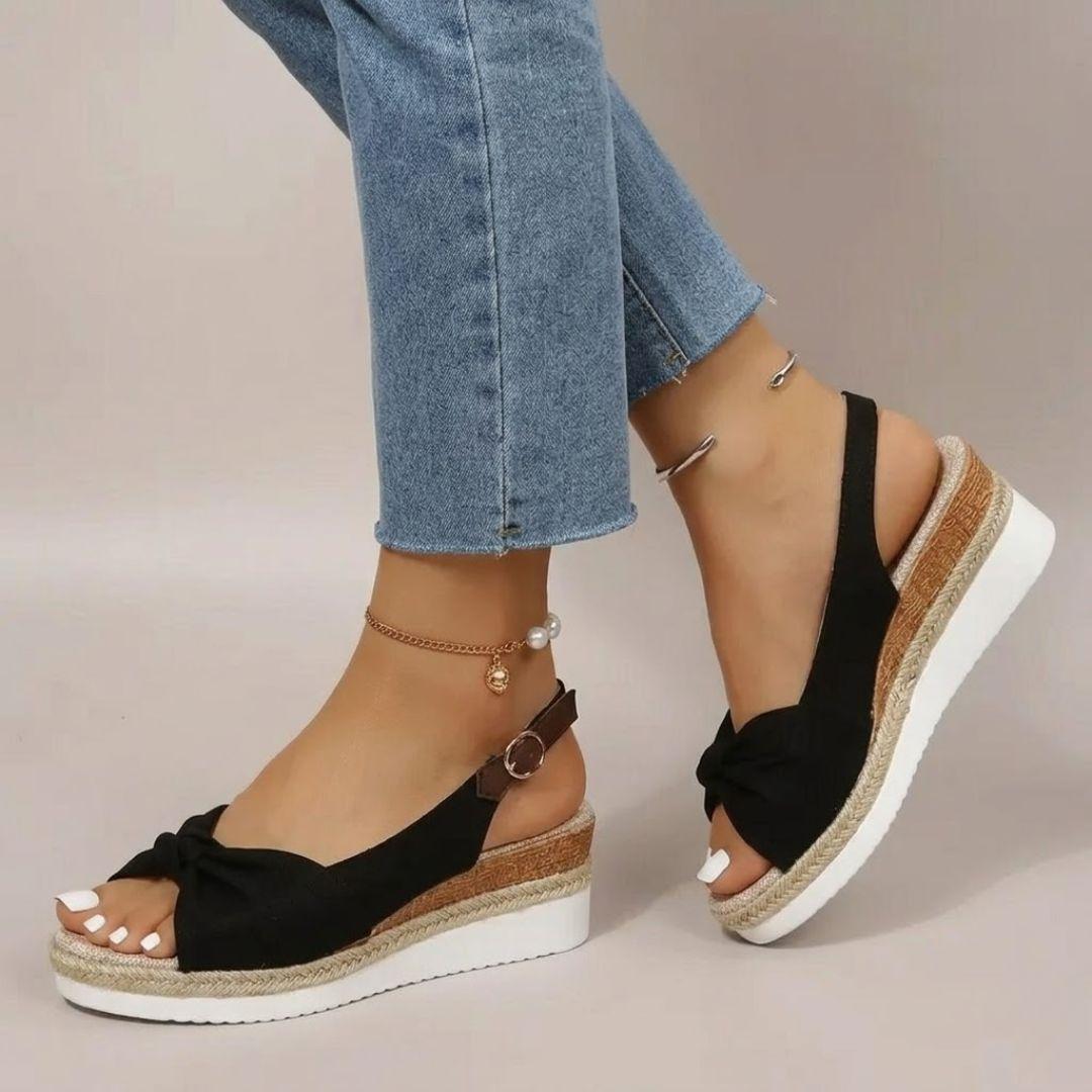 StepLux | Knotted Espadrille Comfort Wedge