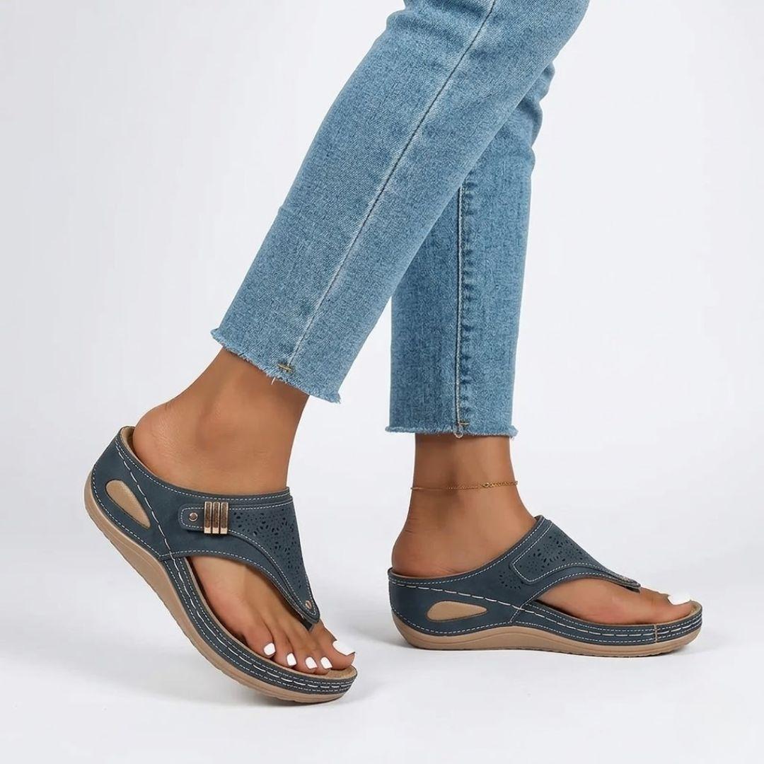 Onyx Arc | Orthopedic Wedge Thong Sandal