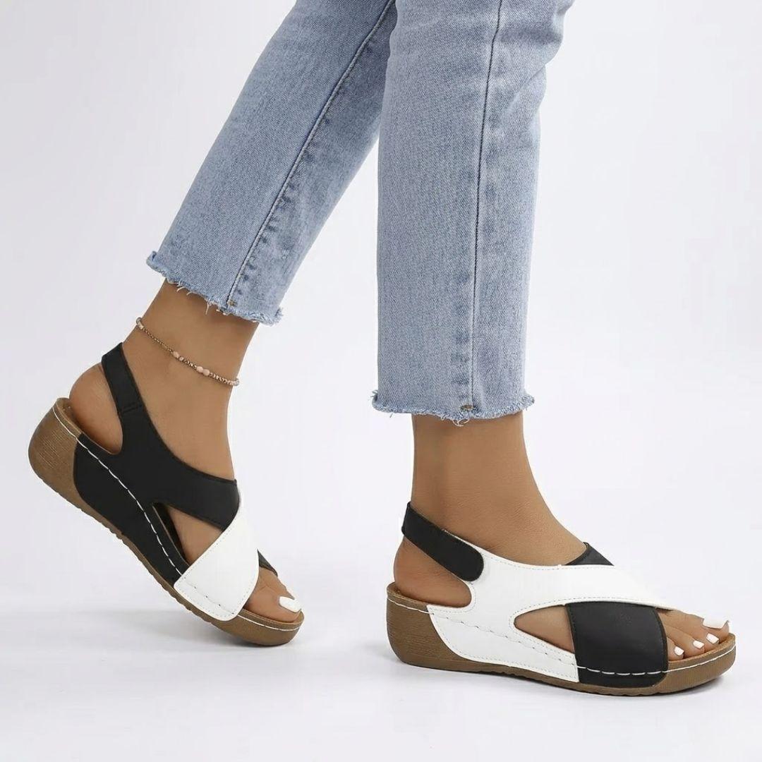 Côte Bleu | Two-Tone Wedge Sandal