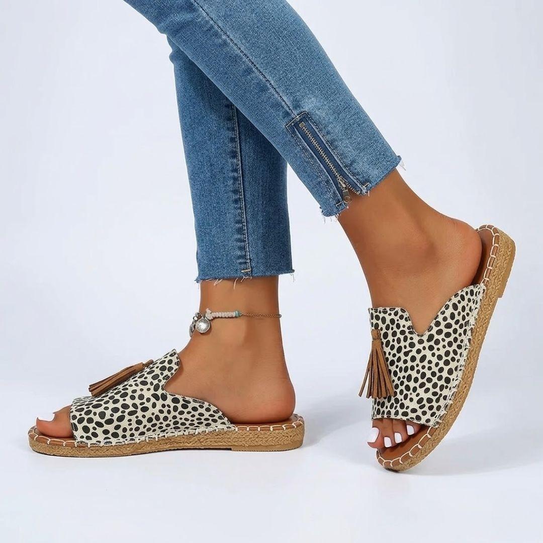 Marrakech | Tribal Tassel Slide Sandal