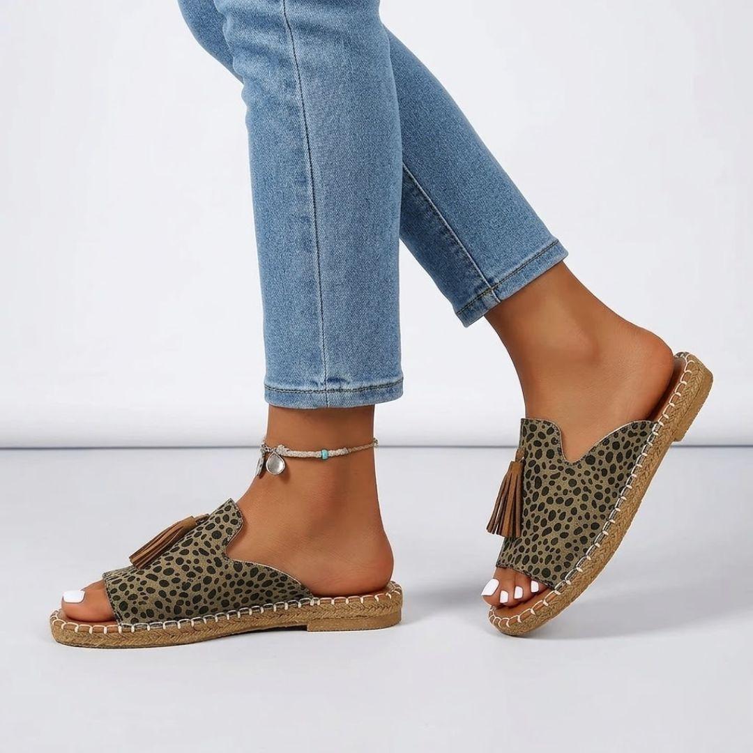 Marrakech | Tribal Tassel Slide Sandal