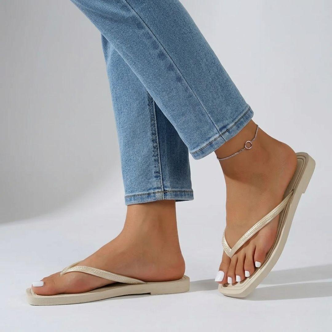 Obsidian | Square Toe Flip Flop