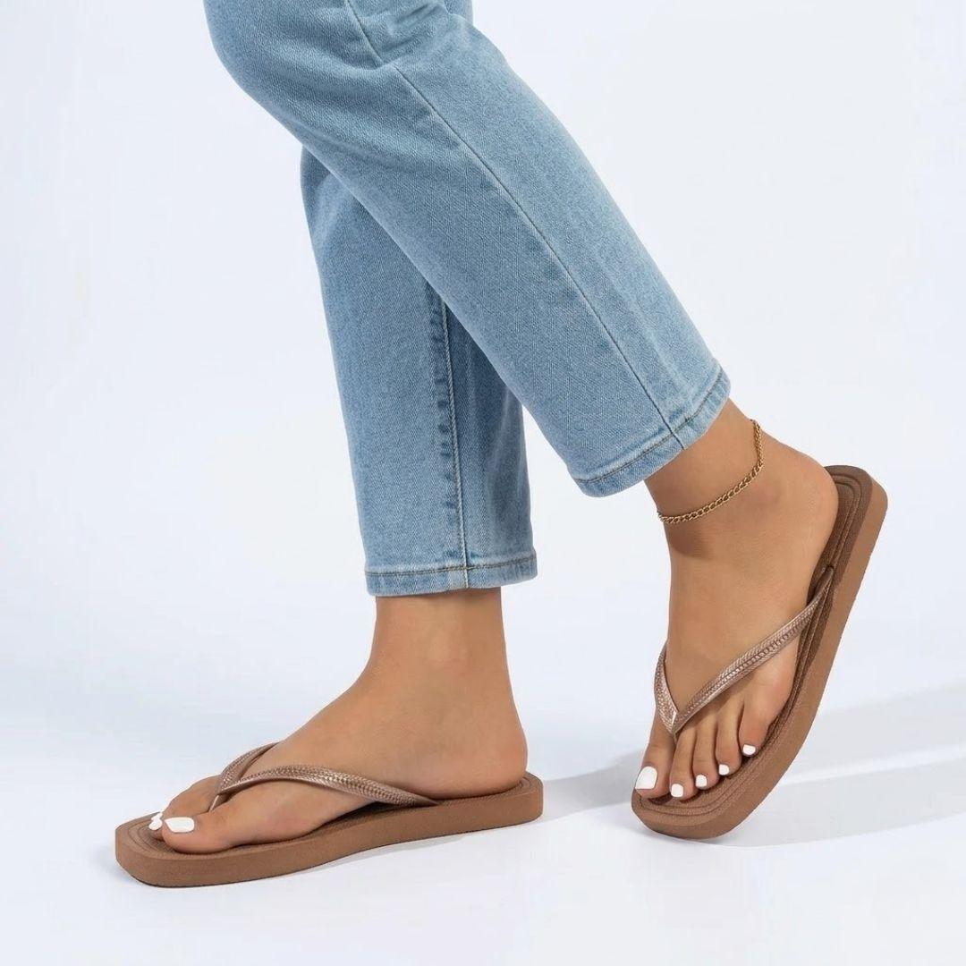 Obsidian | Square Toe Flip Flop