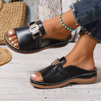 Pearl Step | Slip-On Wedge Sandal