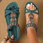 Teal Spirit | Charm Strappy Flat Sandal