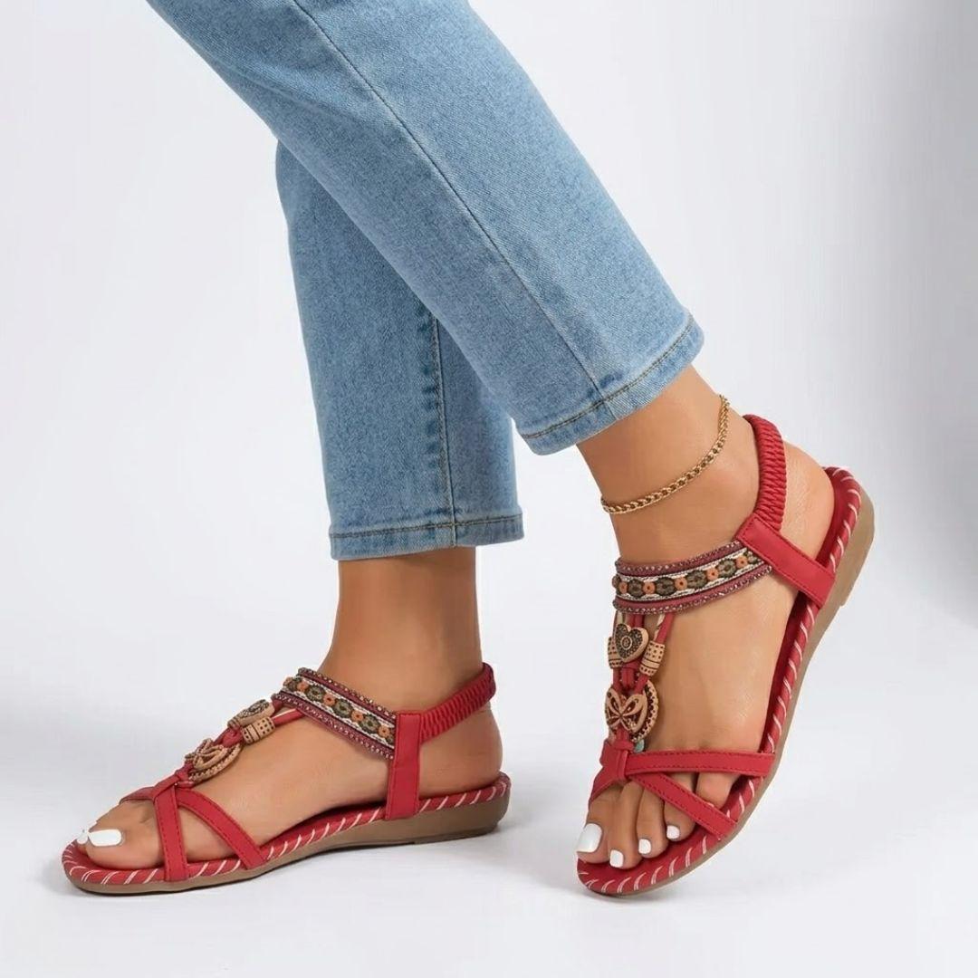 Teal Spirit | Charm Strappy Flat Sandal