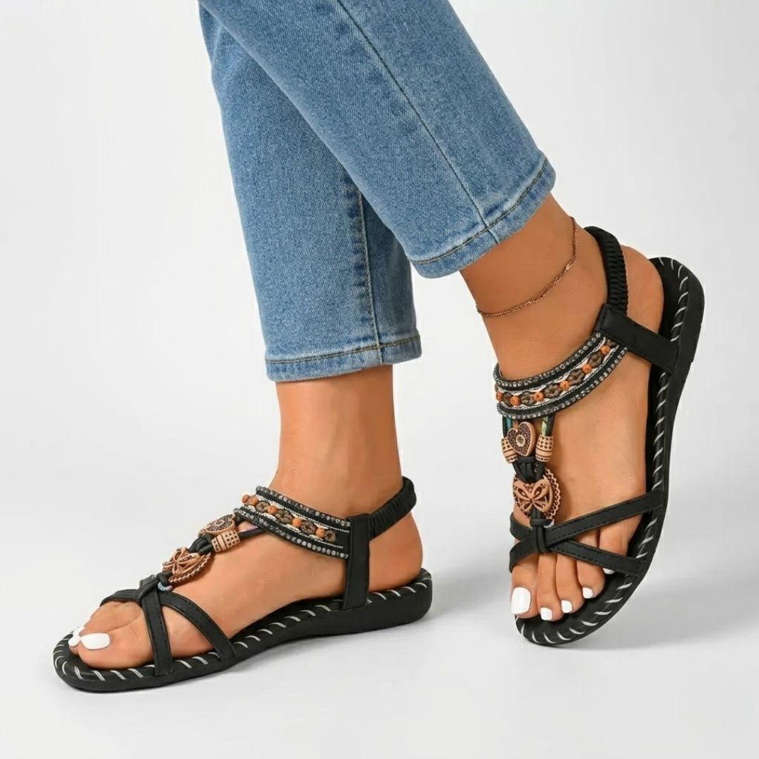 Teal Spirit | Charm Strappy Flat Sandal