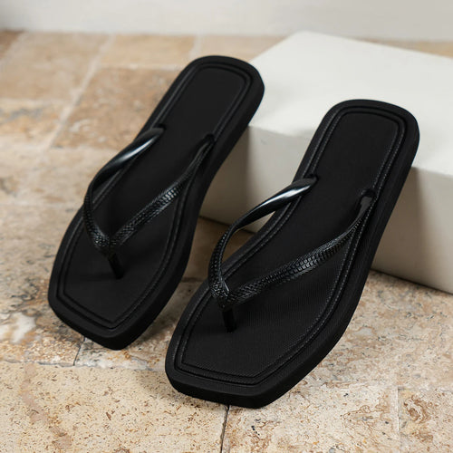 Obsidian | Square Toe Flip Flop