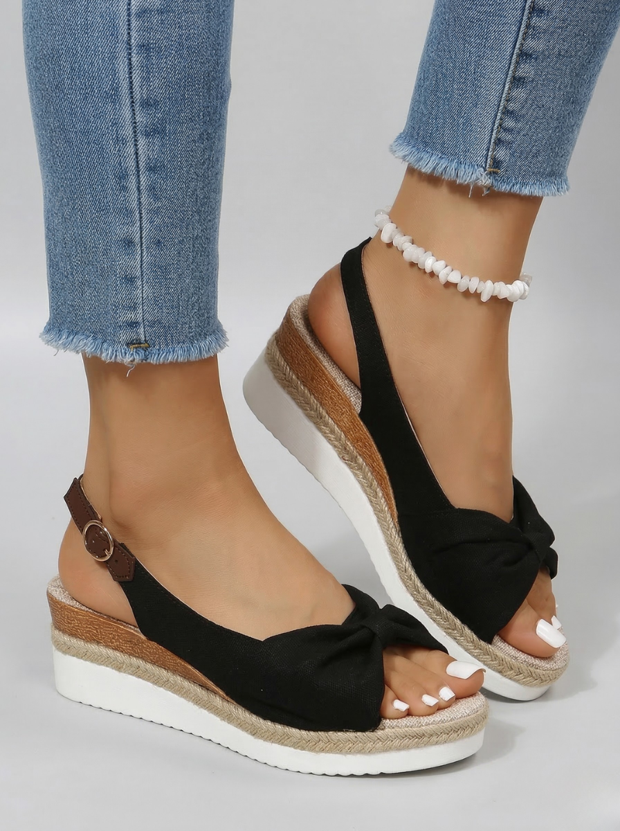 StepLux | Knotted Espadrille Comfort Wedge
